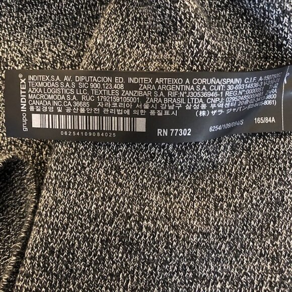 Zara Womens Gray Dress with Faux Leather Piping Detail Small - Picture 11 of 12